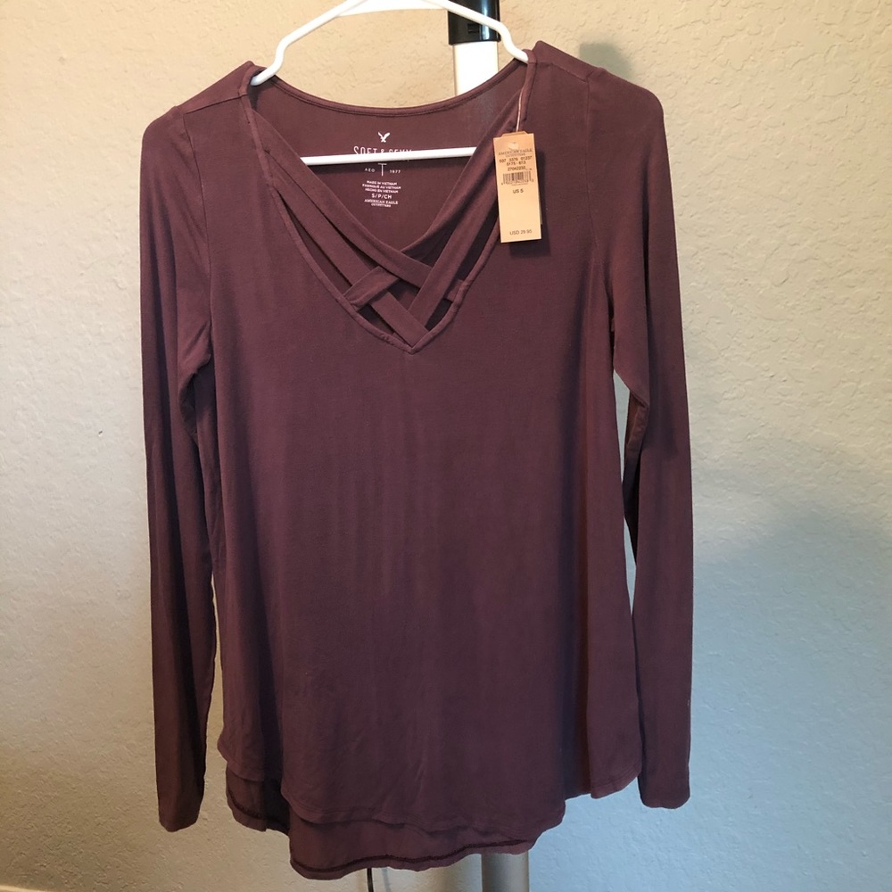 Long sleeve mauve top